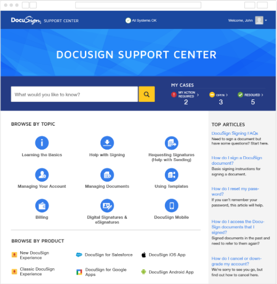 DocuSign Support Center Final Design
